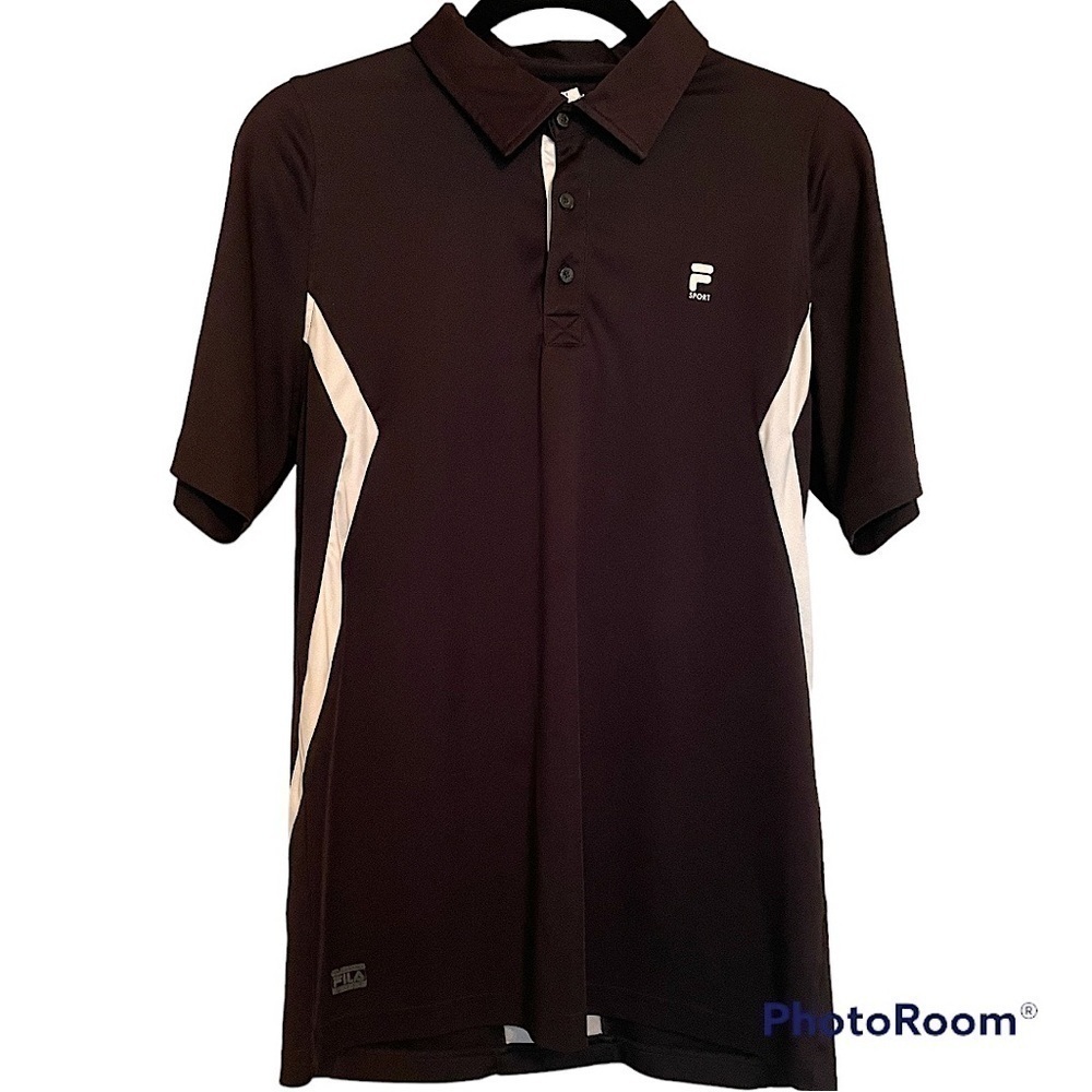 Fila Sport Black and White Athletic Polo | S